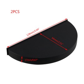 Savagrow 2PCS Black Kitchen Cabinet Handles, Half Moon Cabinet Pulls, Drawer Cabinet Invisible Handles for Drawers