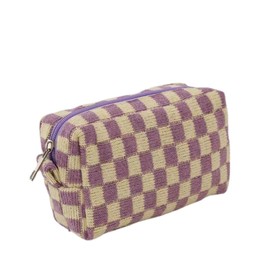 XPONNI Bolsa de cosméticos pequeña, bonita bolsa de maquillaje Y2K, accesorios estéticos, bolsa de maquillaje Y2K, bolsa de cosméticos para bolso, Púrpura