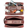 RUSTIC TOWN Leather Toiletry Bag for Men - Travel Shaving
