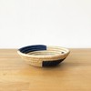 Small African Basket- Kiloli/Rwanda Basket/Woven Bowl/Sisal & Sweetgrass Basket/Tan, Blue