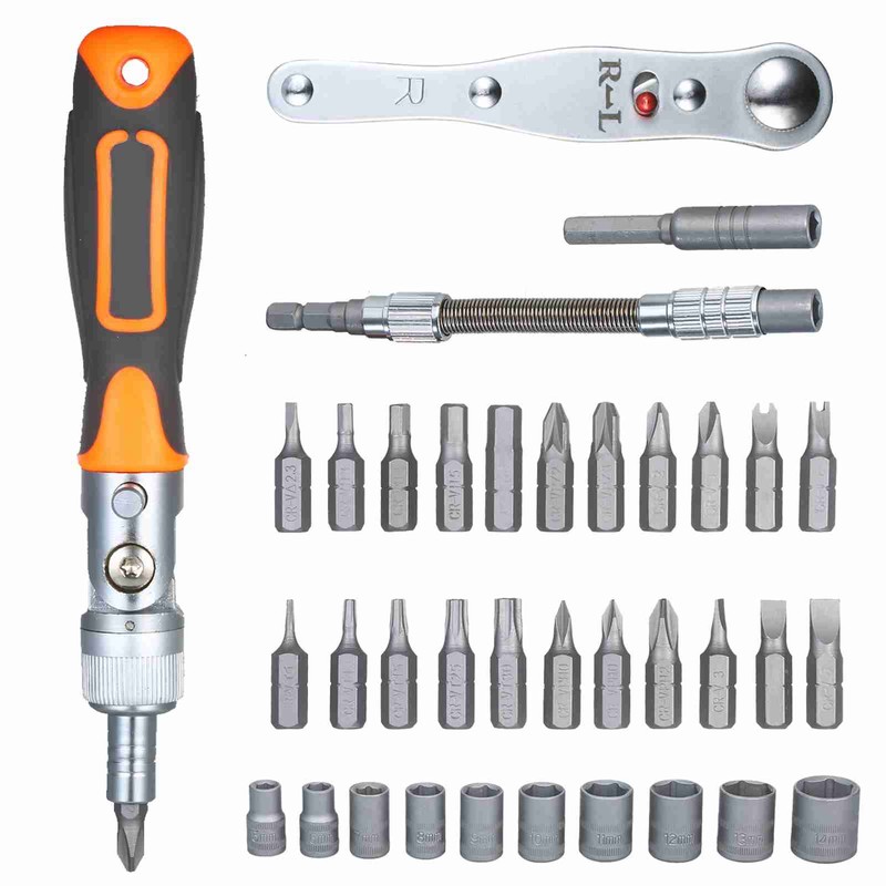 38pc Precision Ratchet Screwdriver Bit Set Magnetic Screwdrivers Kit Electronics