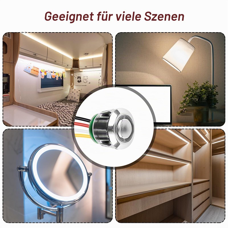 Nizirioo 16 mm Touch Dimmer Switch LED Touch Switch 5-24