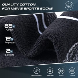 inaWarm Mens Socks, Breathable and Moisture Wicking Outdoor Performance Hiking Socks, Thick Cushioned Anti-Blister Crew Sock for Athletic, Work, Sports, Trekking, Walking, 5 Pairs