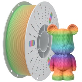 PINBALL Matte Rainbow PLA 3D Printer Filament 1.75mm Multi-Color Changing Filament 3D Printing PLA Filament Dimensional Accuracy +/- 0.02mm 1 KG Matte Rainbow Red Coral