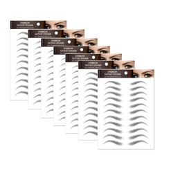 7Sheets Eyebrow Tattoo Stickers 4D Hair-like Waterproof Natural Fake Eyebrow Stickers,Long Lasting Eyebrow Grooming Shaping Perfect for Women and Girls (Black)