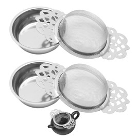 2PCS Tea Strainer,Tea Leaf Strainer,Tea Strainers for Loose Tea,Filter Tea Leaf Strainer Mesh with Drip Bowls Tea Strainers,Stainless Steel Tea Infuser for Loose Tea Leaf Filter,Used for Tea Filtering