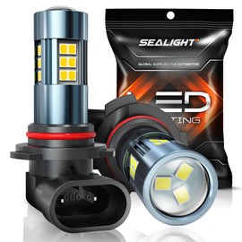 SEALIGHT 9006/HB4 LED Fog Light Bulbs, 360° Illumination 9006 HB4 Fog Lights LED for Car, 6000K Xenon White, 5MINS Plug-and-Play, Pack of 2