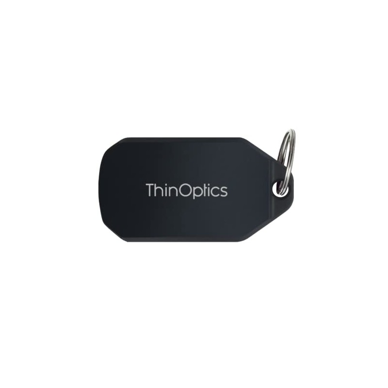 ThinOptics Women's Keychain Case Eyeglass, Black, 44mm