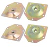 uxcell 70mmx67mmx1.2mm Zinc Plated Table Leg Mounting Plates Bronze Tone