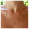 Erimberate Bohemian Hollow Leaf Necklace Choker Tiny Leaf Dangle Necklace