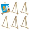 6 Pack 9 Inch Wood Easels, Tripod, Table Top Easels