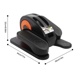 Elliptical Trainer, 50W 5 Gears Portable Electric Trainer Under Desk Elliptical Machine Seated Pedal Exerciser Mini Leg Exericser Offices Ellipse w/Remote Control for Homes, Gyms (Orange+Black)