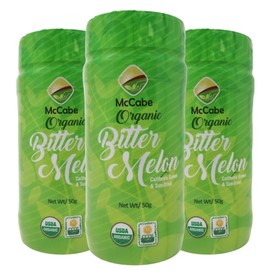 McCabe Organic Bitter Melon Tea - Organic Bitter Melon Leaves | Rich with Fiber & Minerals | USDA and CCOF Certified | Product of USA | 50g (Pack of 3)