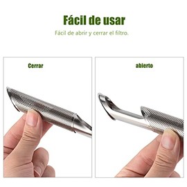Difusor De Té De Acero Inoxidable, infusor de té, filtro de tubo de té, Filtro de té de malla extra fina para té suelto, rosa, café, especias (2 unidades)