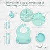 WeeSprout Baby Led Weaning Bundle, Silicone Suction Bowl, Spoons, Bib