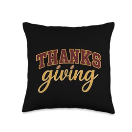 Thanksgiving Football Turkey Day Autumn Game Design Throw Pillow