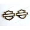 Custom 2Pcs Set Gloss Black Gold Double Layer Harley CVO