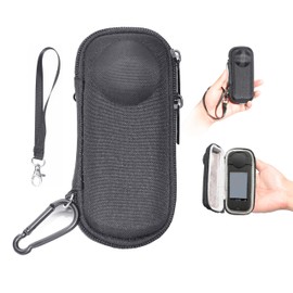 Fotoleey Portable Bag for Insta360 X4, Mini Case, Hard Shell, Good Protection, Anti-scrathes, Supports camera with Lens Guard, With Lanyard and Carabiner Clip
