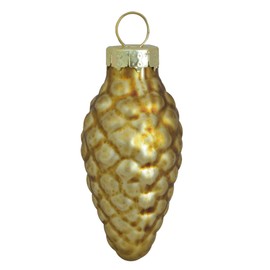 56ct Matte Gold Glass Pinecone Christmas Ornaments 1.75" (45mm)