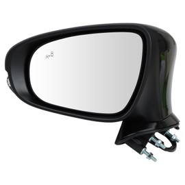 TRQ Left Mirror without Memory with Blind Spot Indicator Drivers Side Compatible with 2016-2017 Lexus IS200t 2014-2015 IS250 2016-2020 IS300 2014-2020 IS350 LX1320171