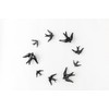 Set of 3 Ceramic Birds Swallows for Wall and Home