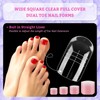 150pcs Dual Toe Nail Forms Clear Full Cover Toenail Art
