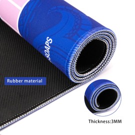 2F22E Mahjong Mat, Noise Reduction Non-Slip Mahjong Mat for Table, 32.4*32.4 Inch Mahjong Table Mat for Poker, Board Games Table Mat, Card Games, Tile Games, Dominoes (Blue)