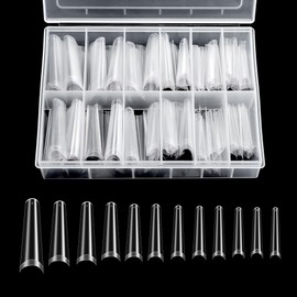 240 Stk Extra Lange Falsche Nail Tips, Künstliche Nägel, Acryl Künstlich Nagelspitzen, Full Cover Press On Nails, Fake Nägel Tipps Gefälschte Klare Extra Lange Gerade Quadratische für Nagelstudios DIY