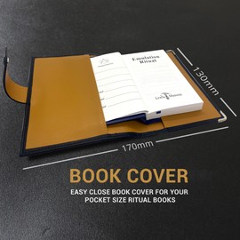 The Masonic Collection - Soft Faux Leather Ritual Book Cover - Black Colour - Square and Compass Design - A Perfect Gift Accessory for Freemason Men