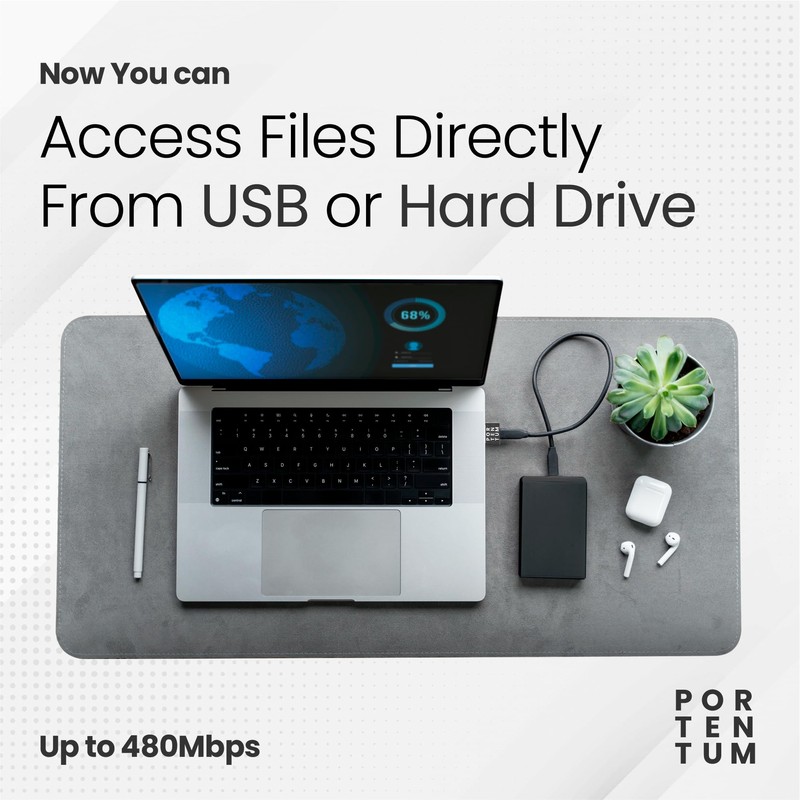 PORTENTUM USB c to USB Adaptor - 480 MB Speed