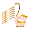 Tableware Sets, Fruit Dessert Flatware Swan Base Holder Spoon Organizer