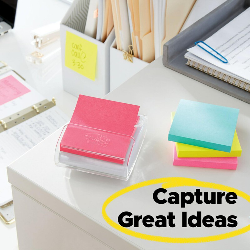 Post-it Dispenser Pop-up Notes, 3x3 in, 24 Pads, Canary Yellow,