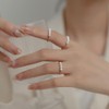 3Pcs Small Pearl Rings Set for Women,Dainty Stackable Beaded Rings