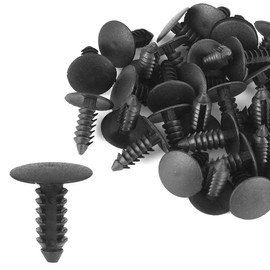 40pcs 5mm Hole Dia Plastic Bolt Rivets Fastener Bumper Retainer Clips Trim Panel Retainer Clips Black for Car