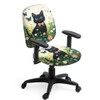 Hobbspring Office Chair Cover 2pcs Black Cat Flower Stretchable Covers