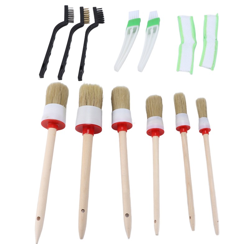 13PCS/Set Car Cleaning Detailing Brush Set Reusable Flexible for Washing