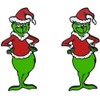 Cartoon Christmas Grumpy Character Metal Enamel Stud Earrings