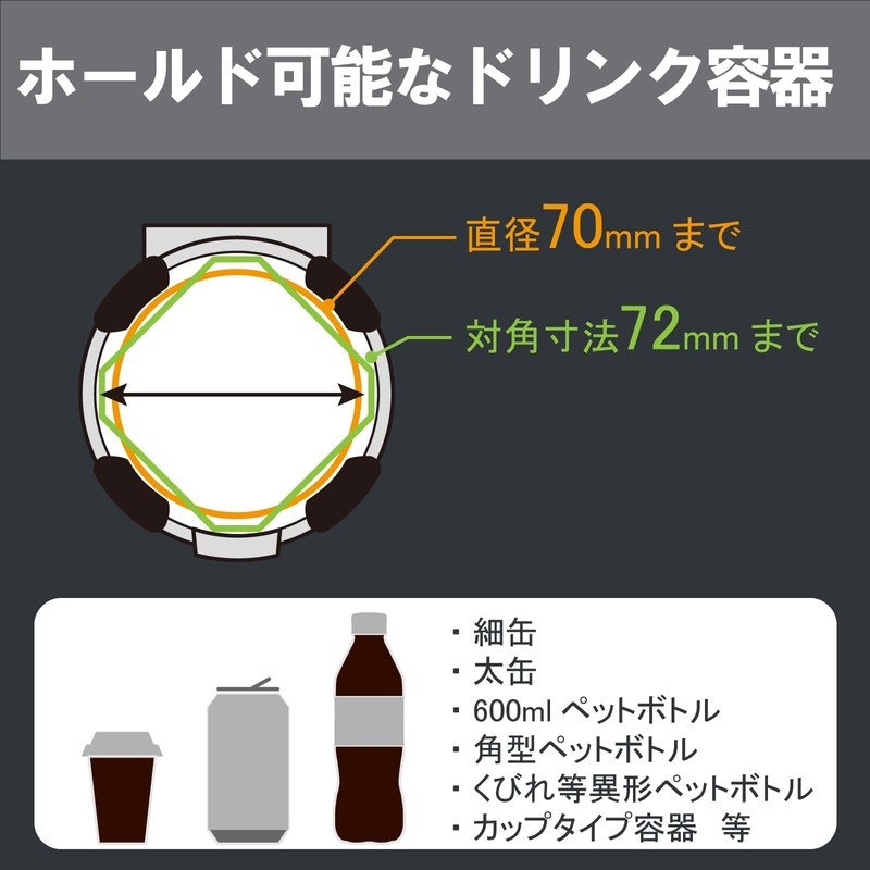 Carmate DZ320 Car Drink Holder, Quattro, Cafe Brown