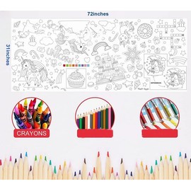 Unicorn Giant Coloring Poster for Kids Coloring Poster Tablecloth for Kids School Classroom Home Unicorn Birthday Party Decorations