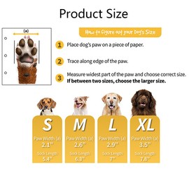 TTPSRY Dog Socks Indoor Non-Slip Socks for Dogs Cat Socks with Adjustable Strap Socks for Small Medium and Large Cats and Dogs (S)