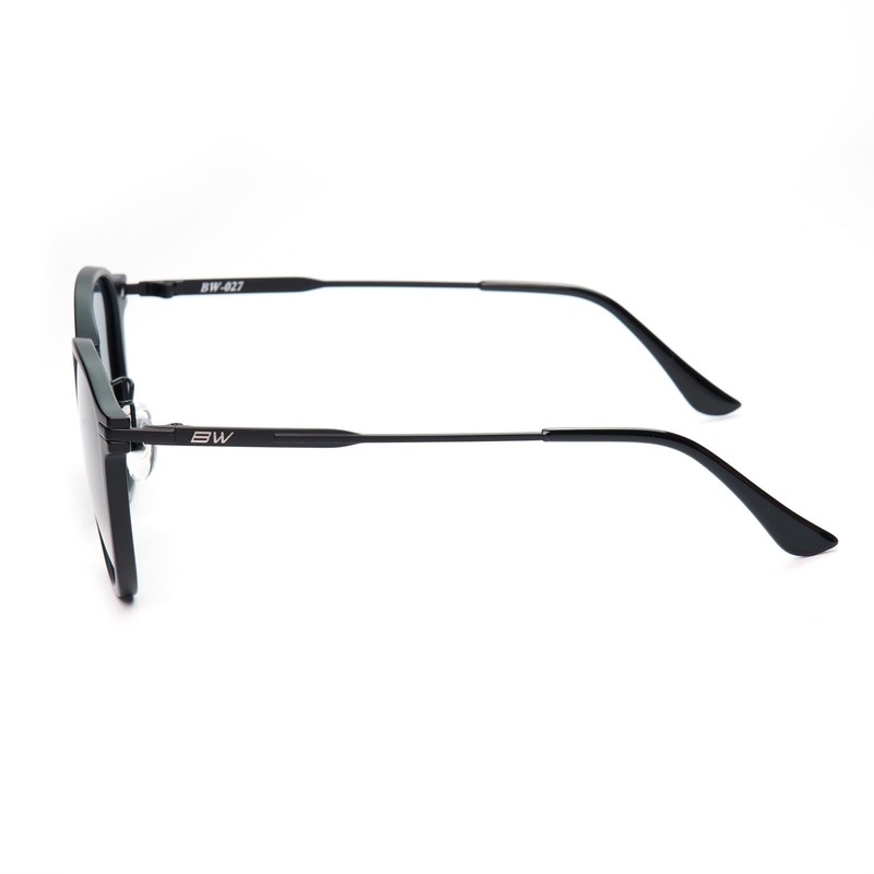 Bunny Walk BW-027 BW-0270F Polarized Sunglasses, Matte Black, SMOKE