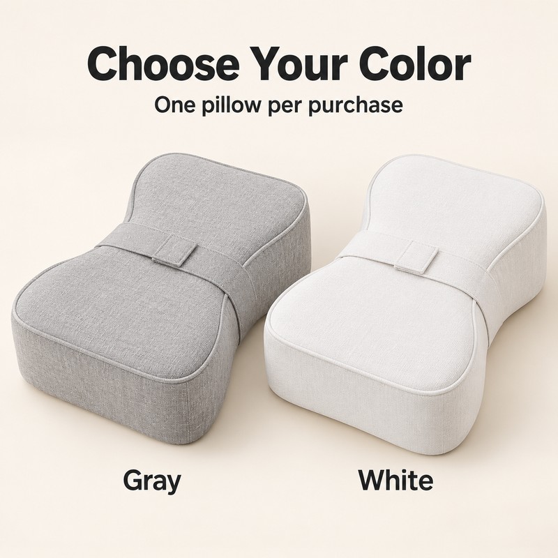 Knee Pillow for Side Sleepers with Adjustable Strap – Contoured
