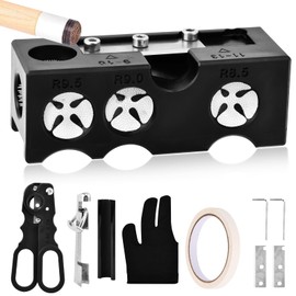 Zenquark 11-in-1 Billiards Pool Cue Tip Shaper, Pool Cue Tips Replacement Kit, Pool Cue Shaper, Pool Cue Tips Repair Tool