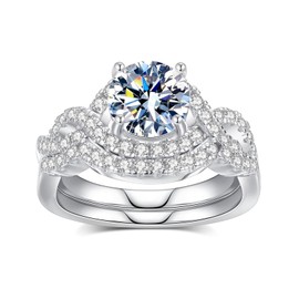 VYVAO 1.131 CTTW Women's Bridal Rings Sets (6)