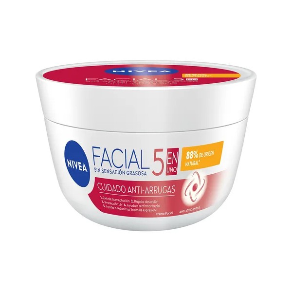 Crema Facial Nivea Anti Arrugas 5en1 Antioxidante 375 Ml