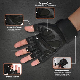 TALENT WORKS Workout Gloves for Men and Women Gym Weightlifting Gloves with Wrist Wrap, Ventilation,Extra Grip and Full Plam Padding for Exercise, Training, Pull ups, Fitness, Climbing (Small)