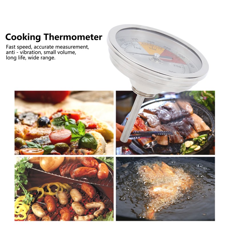 0‑300℃ 1/2in NPT Stainless Steel Grill Thermometer Oven Temperature Meter