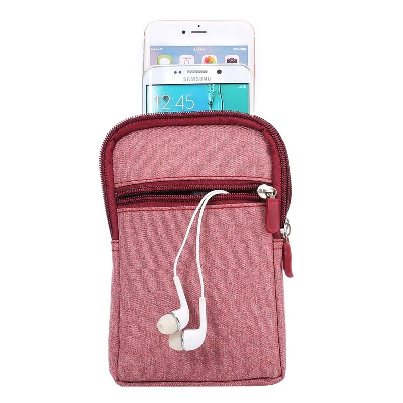 DFVmobile - Universal Multi-Functional Vertical Stripes Pouch Bag Case Zipper
