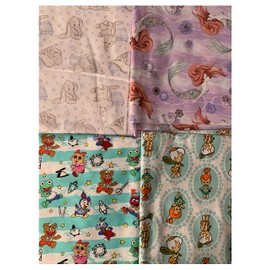 Weighted blanket in various characters with 5 lbs, child lap blanket, washable, babies, mermaids, elephants, puppets, Aunt Sandy's Sewing