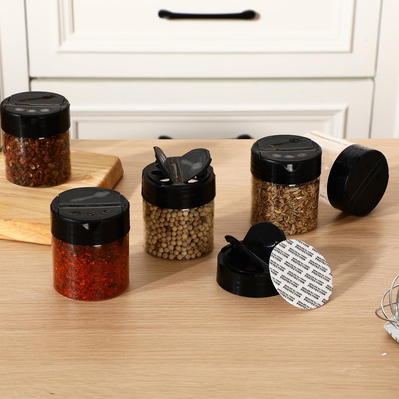 Yiyiring 50 Pack 4 oz Spice Jars Plastic Clear Empty